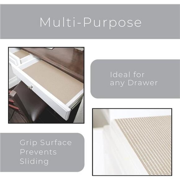 Smart Design Classic Grip Shelf Liner - 12 Inch x 60 Feet Total (Set of 6 Rolls) - Picture 3 of 5